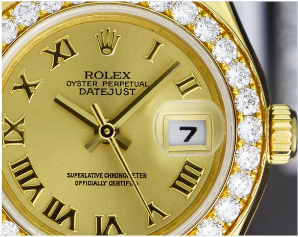 Rolex Datejust 36mm 16233 Two Tone 18k Yellow Gold Diamond Bezel Tahitian  MOP