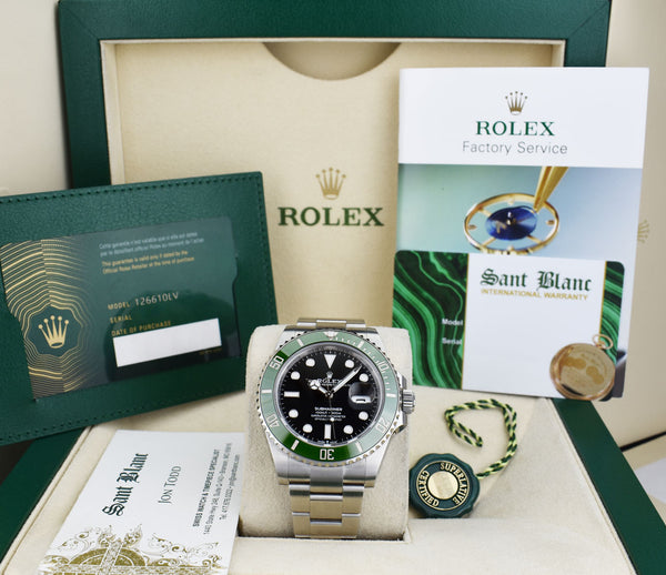 ROLEX 41mm Stainless Submariner MK 2 Green Bezel 