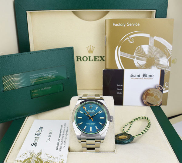 Rolex milgauss z discount blue