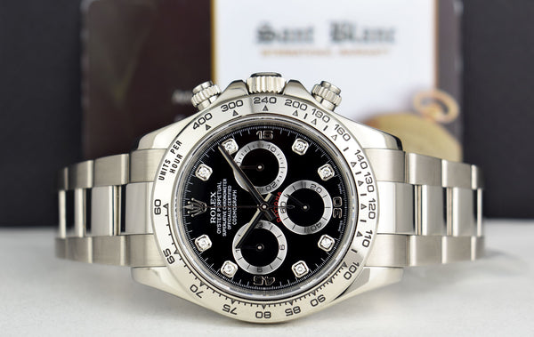 Rolex daytona white hot sale gold black dial