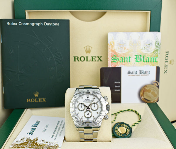 ROLEX 116520白文字盤 Rolex Daytona Cosmograph 116520 Steel White Dial Mens Watch – Phigora