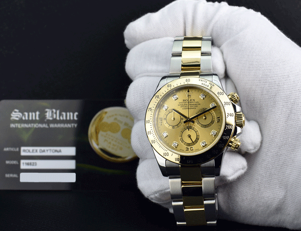 Rolex daytona outlet two tone champagne