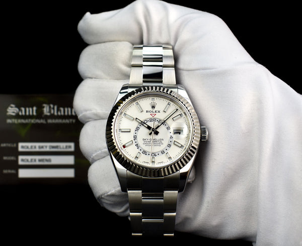 Rolex sky dweller outlet white face