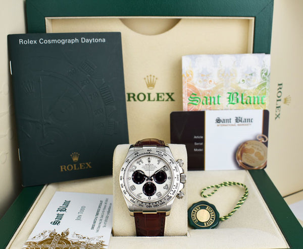 Rolex daytona shop white gold panda