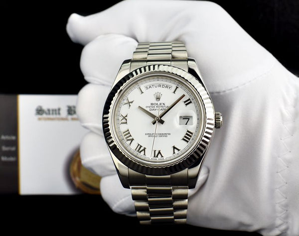 Rolex president best sale white gold 41mm