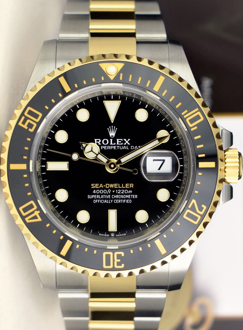 Rolex 18kt Gold & Stainless Sea Dweller Black Dial Model 126603