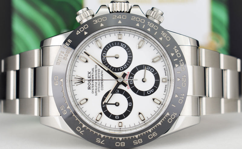 ROLEX 40mm Stainless Steel & Ceramic Daytona White Dial Model 116500LN
