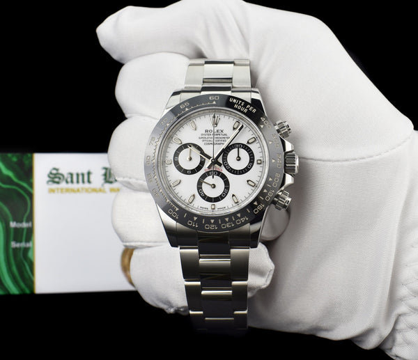 ROLEX 40mm Stainless Steel & Ceramic Daytona White Dial Model 116500LN