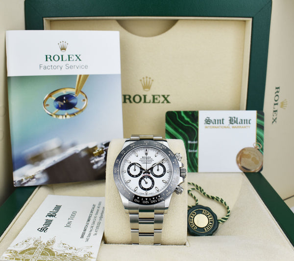 ROLEX 40mm Stainless Steel Ceramic Daytona White Dial Model