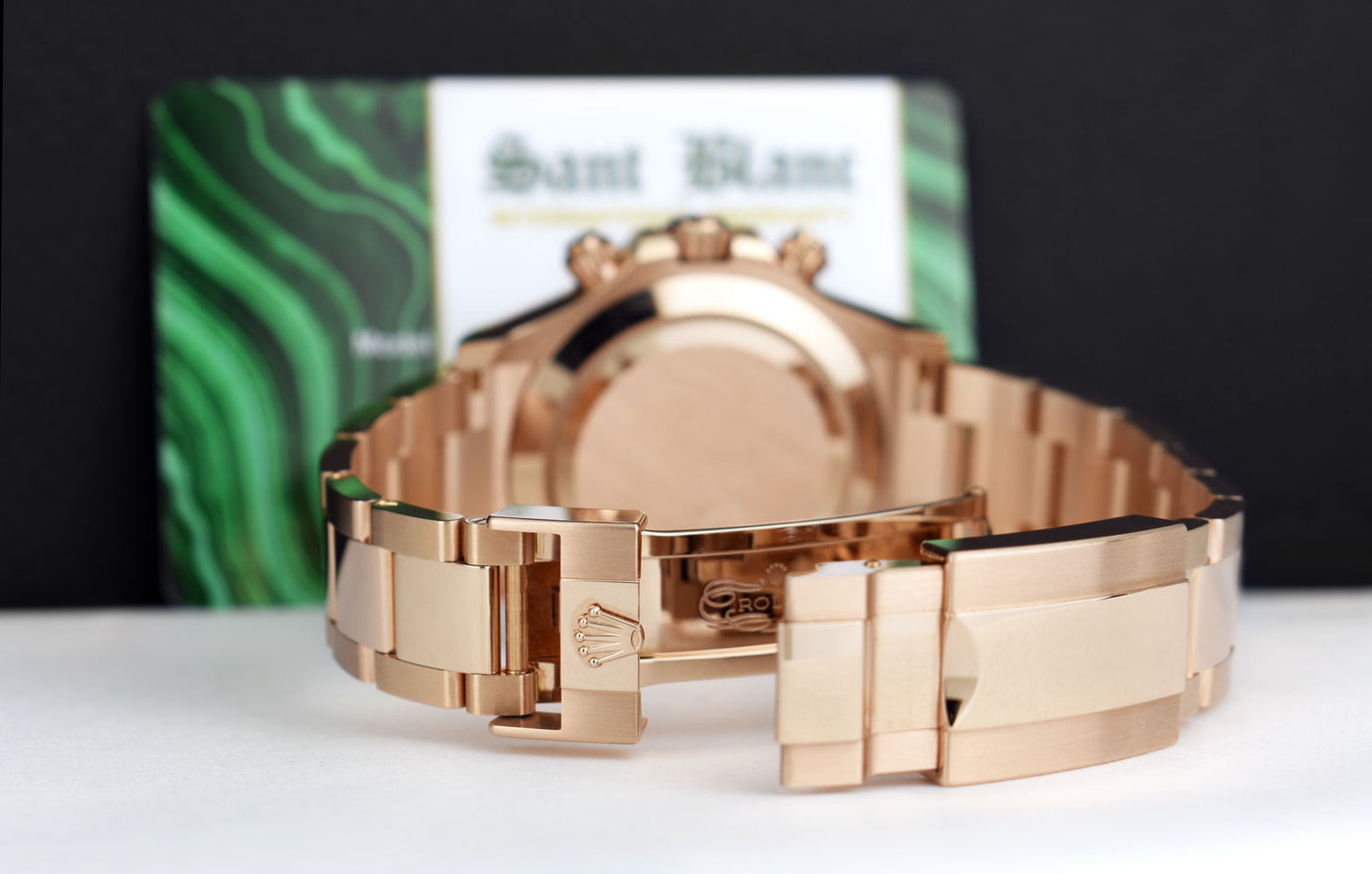 ROLEX 18kt Rose Gold Daytona Chocolate Panda Box Card & Tags Model
