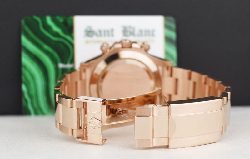 ROLEX 2019 18kt Rose Gold Daytona Ivory Index Box Card Model 116505 Sant Blanc