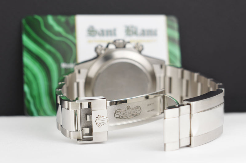 ROLEX 40mm Stainless Steel Daytona White Panda Dial Fat Buckle Model 116520