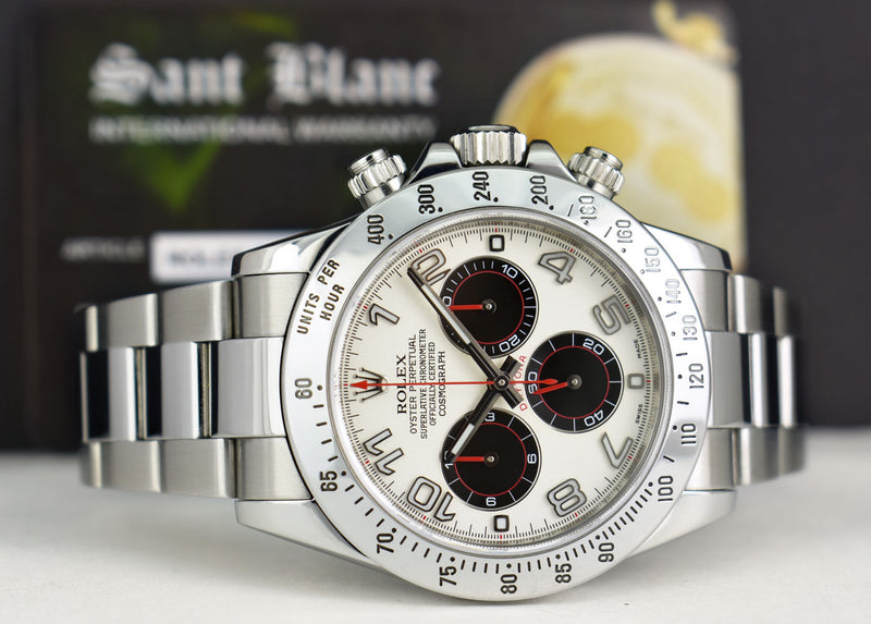 ROLEX 40mm Stainless Steel Daytona Panda Dial Fat Buckle Model 116520*