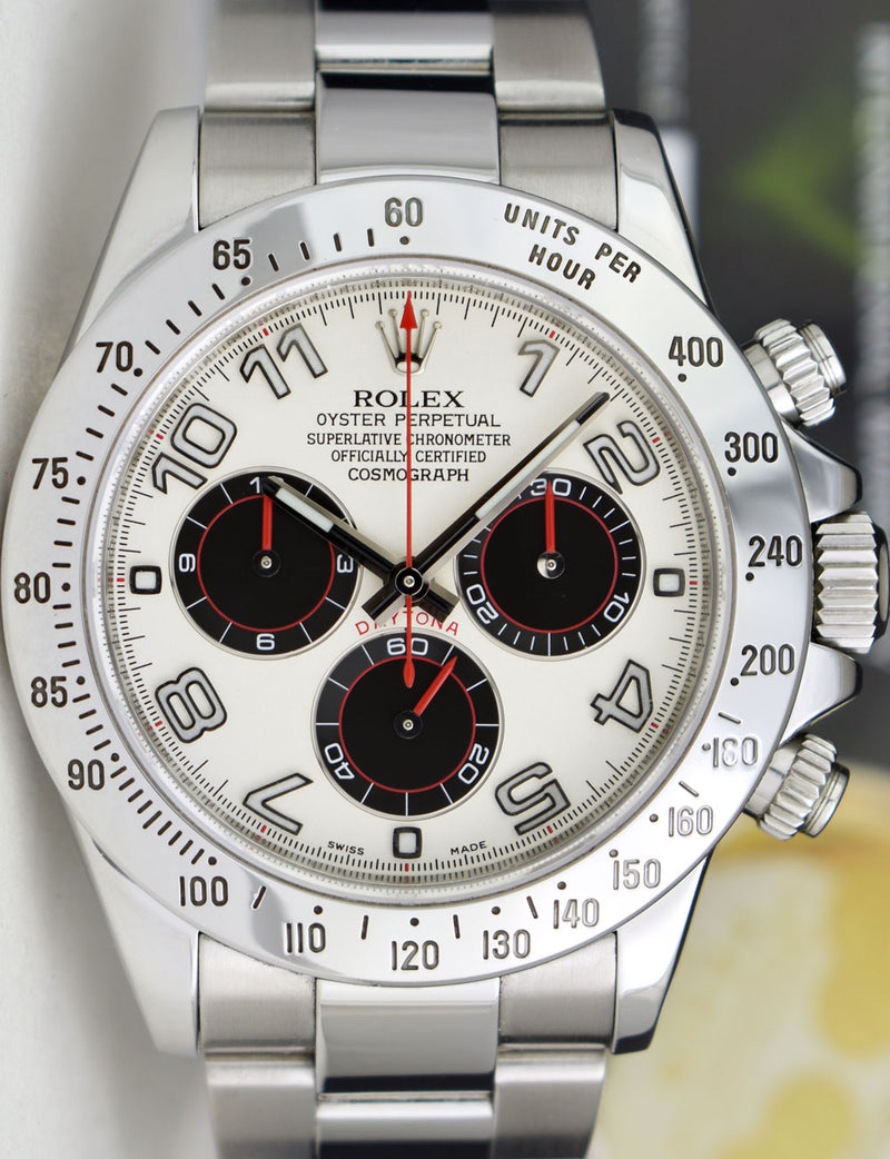 ROLEX 40mm Stainless Steel Daytona Panda Dial Fat Buckle Model 116520*