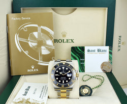 ROLEX 18kt Gold & Stainless Steel Submariner Black Dial Model 116613LN*