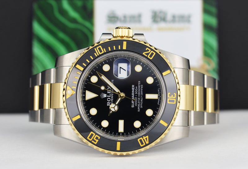 ROLEX 18kt Gold & Stainless Steel Submariner Black Dial Model 116613LN*