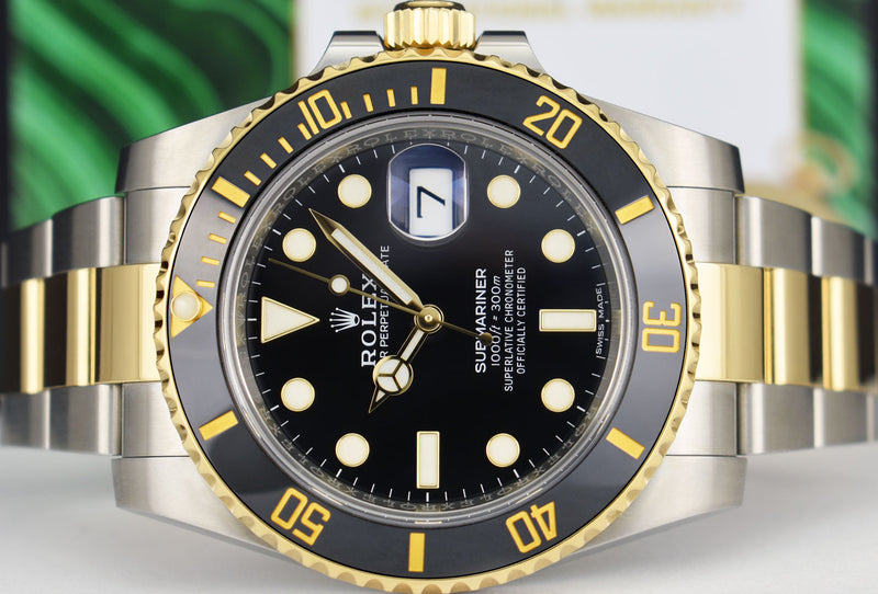 ROLEX 18kt Gold & Stainless Steel Submariner Black Dial Model 116613LN*