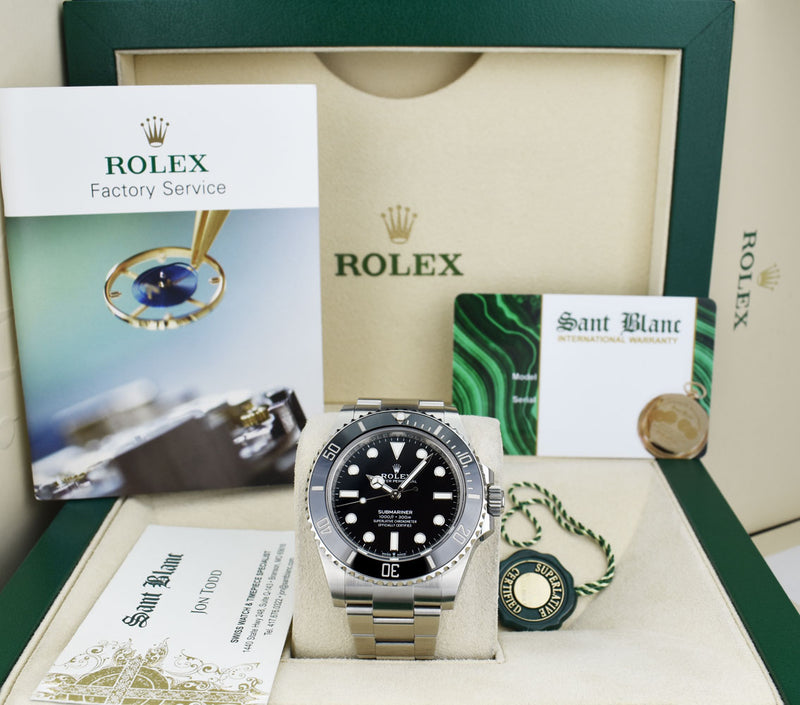 ROLEX Mens Stainless Steel Submariner 41 Black Dial Model 124060