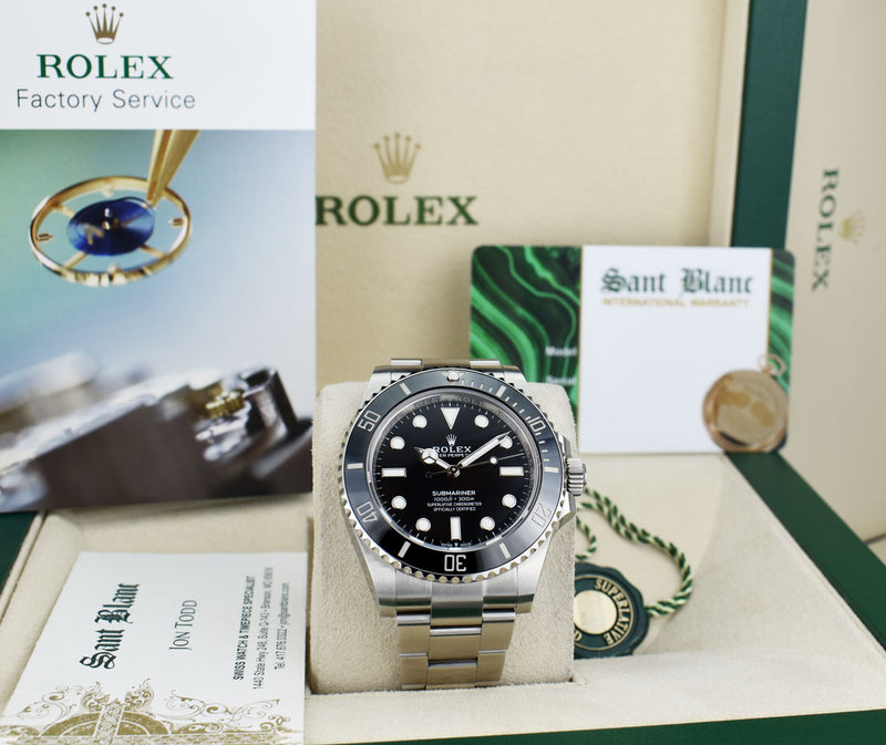 ROLEX Mens Stainless Steel Submariner 41 Black Dial Model 124060