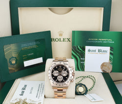 ROLEX 2024 18kt Rose Gold Daytona Black Panda Box & Card Model 126505