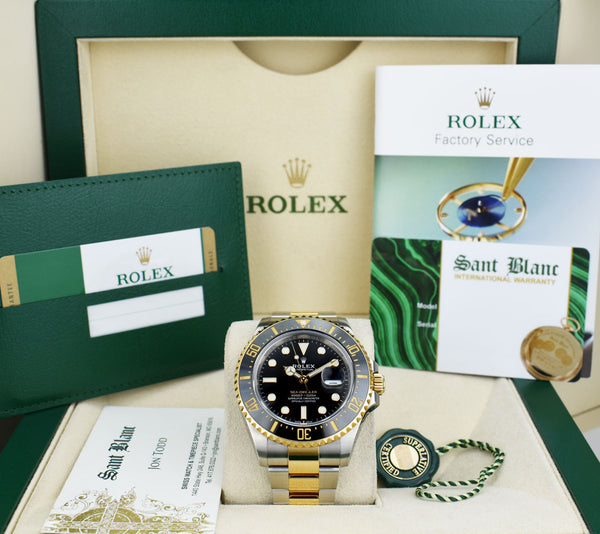 ROLEX 43mm 18kt Gold & Stainless Steel SeaDweller with Card Model 126603