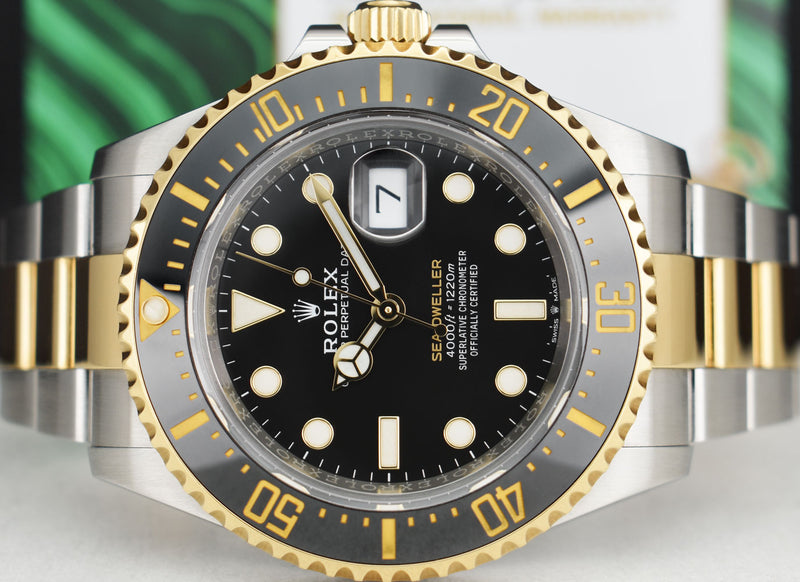 ROLEX 43mm 18kt Gold & Stainless Steel SeaDweller with Card Model 126603