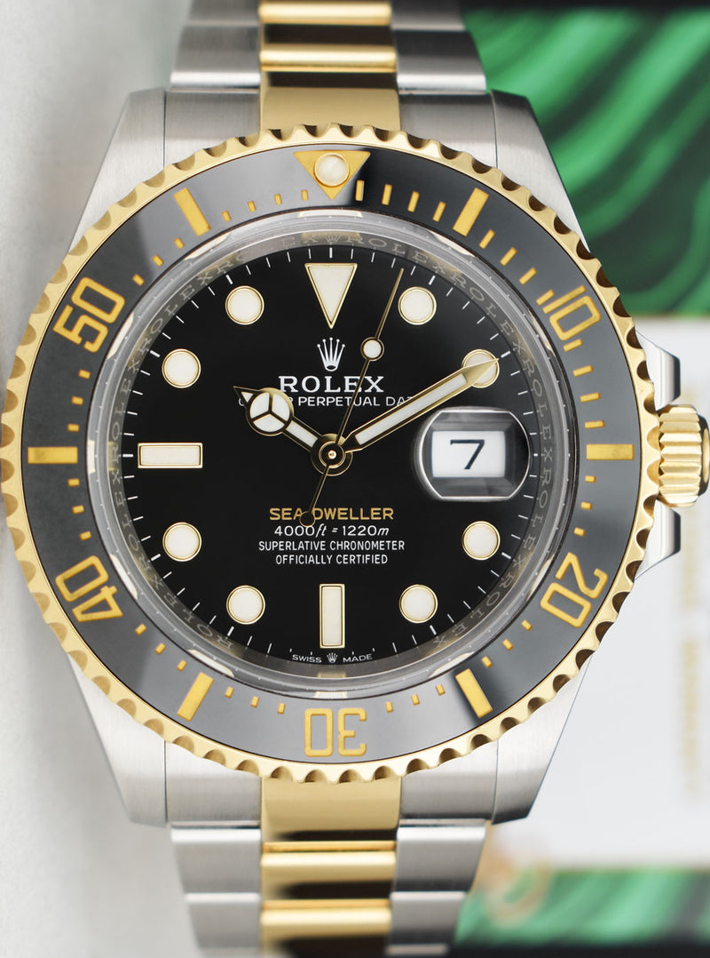 ROLEX 43mm 18kt Gold & Stainless Steel SeaDweller with Card Model 126603