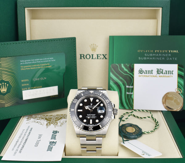 ROLEX Unworn Stainless Submariner 41 w/ 2025 Box & Card Model 126610 LN