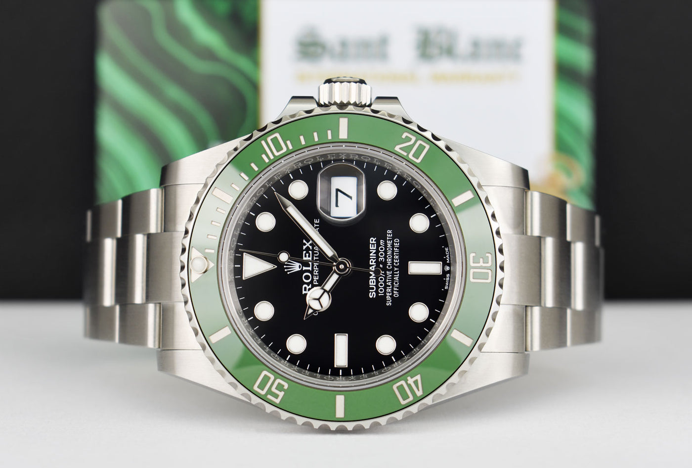 ROLEX 41mm Stainless Submariner MK Green Bezel 
