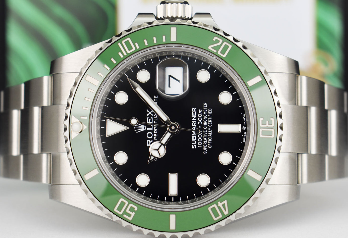 ROLEX 41mm Stainless Submariner MK 2 Green Bezel 