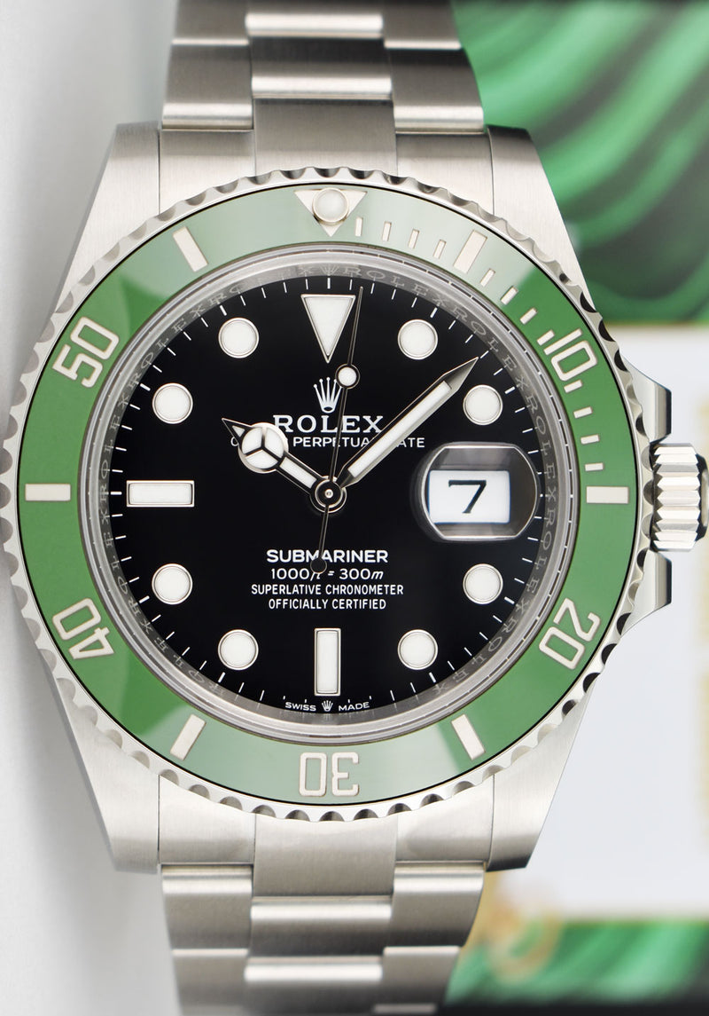 ROLEX 41mm Stainless Submariner MK 2 Green Bezel "Kermit" Model 126610LV