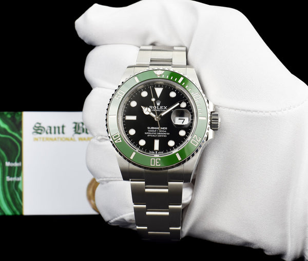 ROLEX 41mm Stainless Submariner MK 2 Green Bezel "Kermit" Model 126610LV