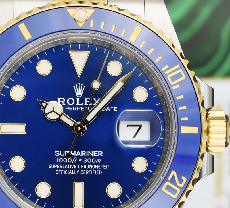 ROLEX 18kt Gold & Stainless Steel Submariner 41 Blue Box/Books Model 126613LB