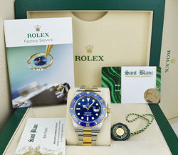 ROLEX 18kt Gold & Stainless Steel Submariner 41 Blue Box/Books Model 126613LB