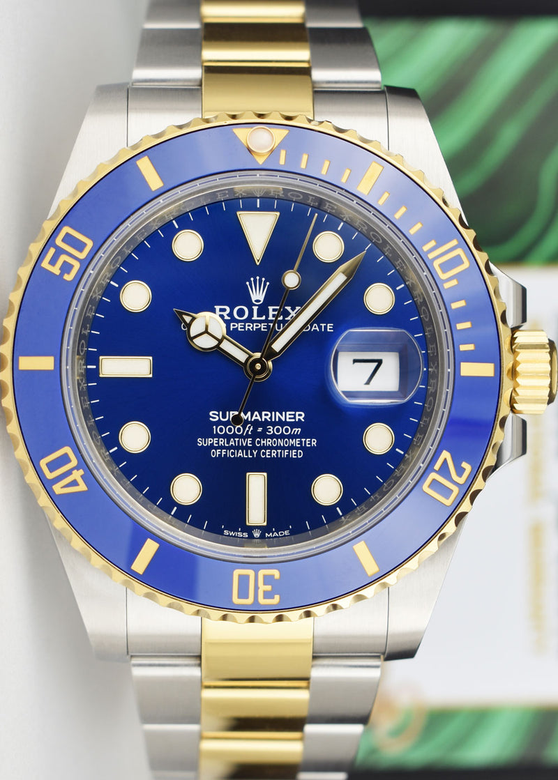 ROLEX 18kt Gold & Stainless Steel Submariner 41 Blue Box/Books Model 126613LB