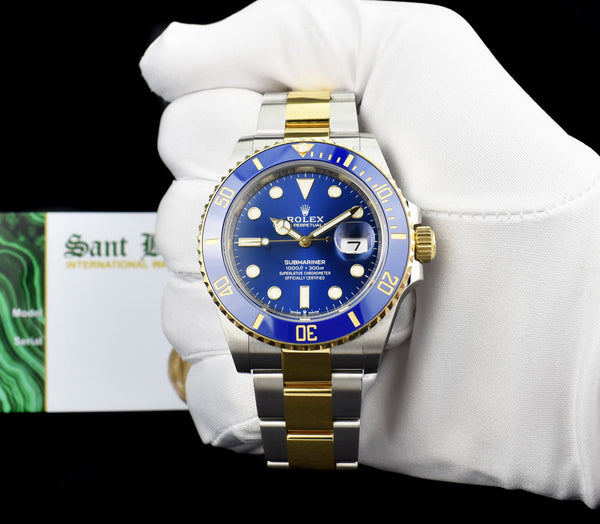 ROLEX 18kt Gold & Stainless Steel Submariner 41 Blue Box/Books Model 126613LB