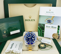 ROLEX 18kt Gold & Stainless Steel Submariner 41 Blue Dial with Card Model 126613 LB