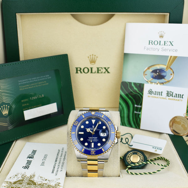 オマージュSUBMARINER 青ダイヤル 金メッキ ROLEX Submariner Bluesy 18kt Gold & SS Blue Sunburst Dial 116613LB
