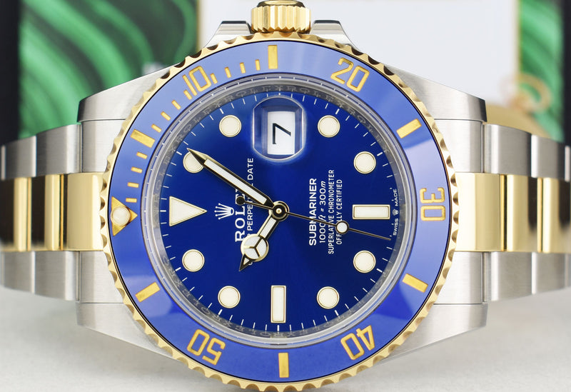 ROLEX 18kt Gold & Stainless Steel Submariner 41 Blue Dial with Card Model 126613 LB