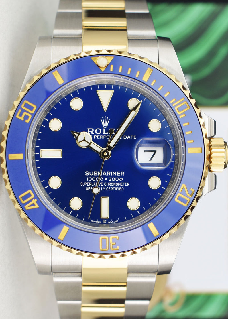 ROLEX 18kt Gold & Stainless Steel Submariner 41 Blue Dial with Card Model 126613 LB