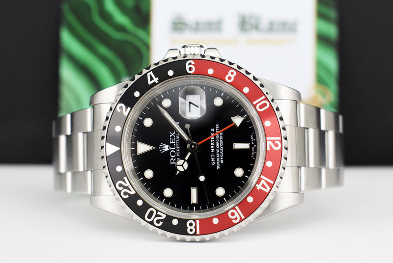 ROLEX Stainless Steel GMT Master II Coke Bezel Swiss Made Dial Model 16710