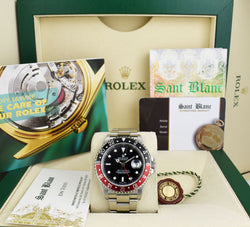 ROLEX Vintage Stainless GMT Master II Coke Bezel SEL Model 16710