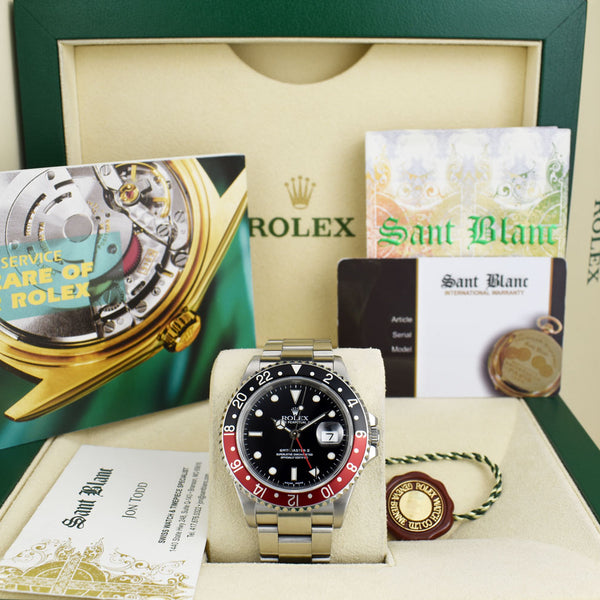 Vintage Stainless Steel GMT Master II Coke Bezel SEL Model 16710