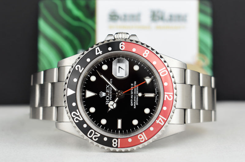 ROLEX Stainless Steel GMT Master II Coke Bezel Model 16710