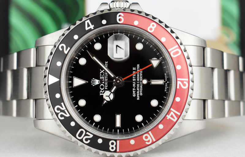 ROLEX Stainless Steel GMT Master II Coke Bezel Model 16710