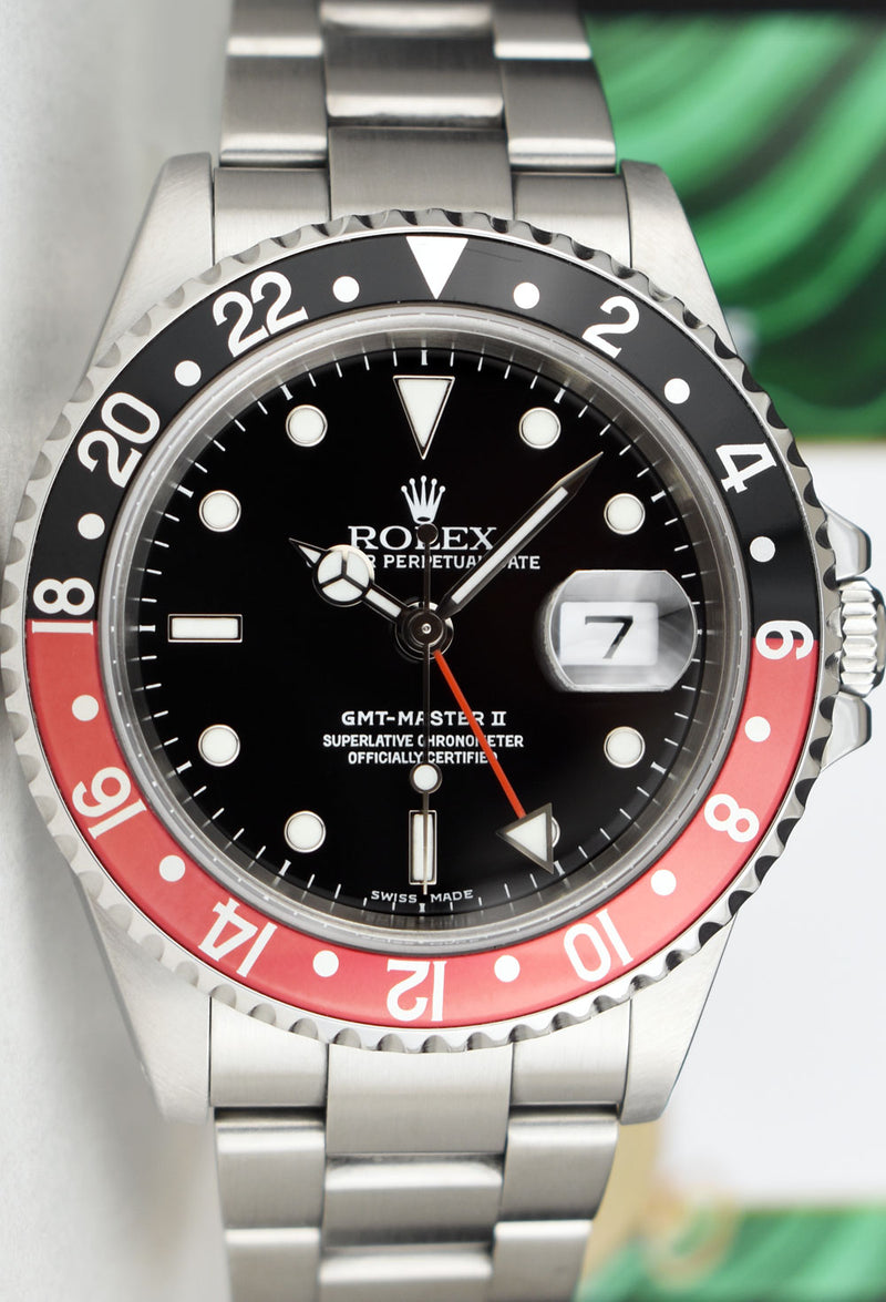 ROLEX Stainless Steel GMT Master II Coke Bezel Model 16710