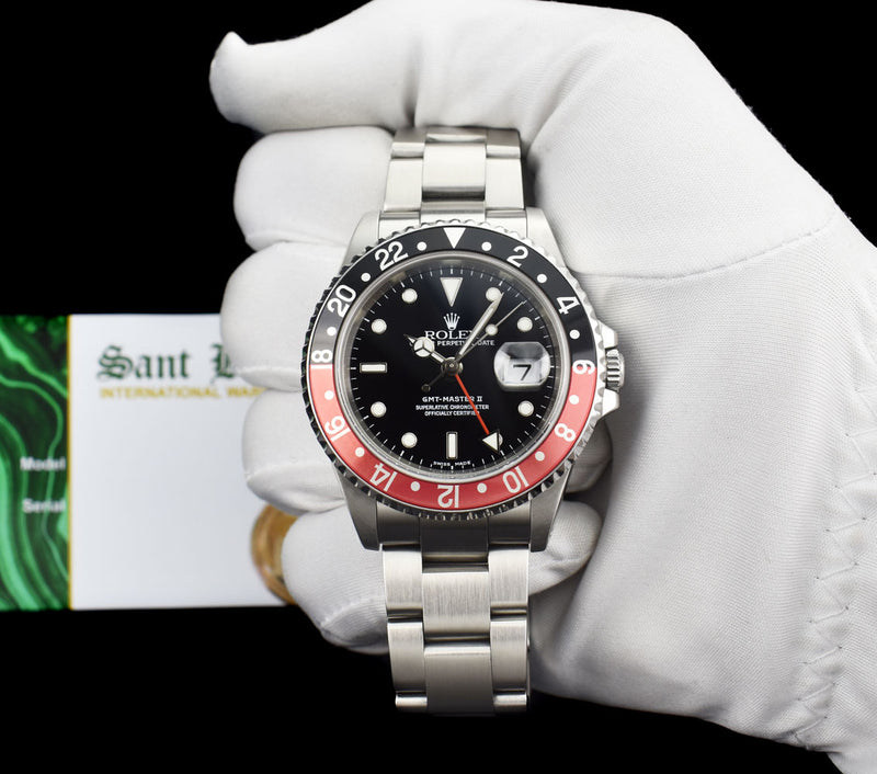 ROLEX Stainless Steel GMT Master II Coke Bezel Model 16710