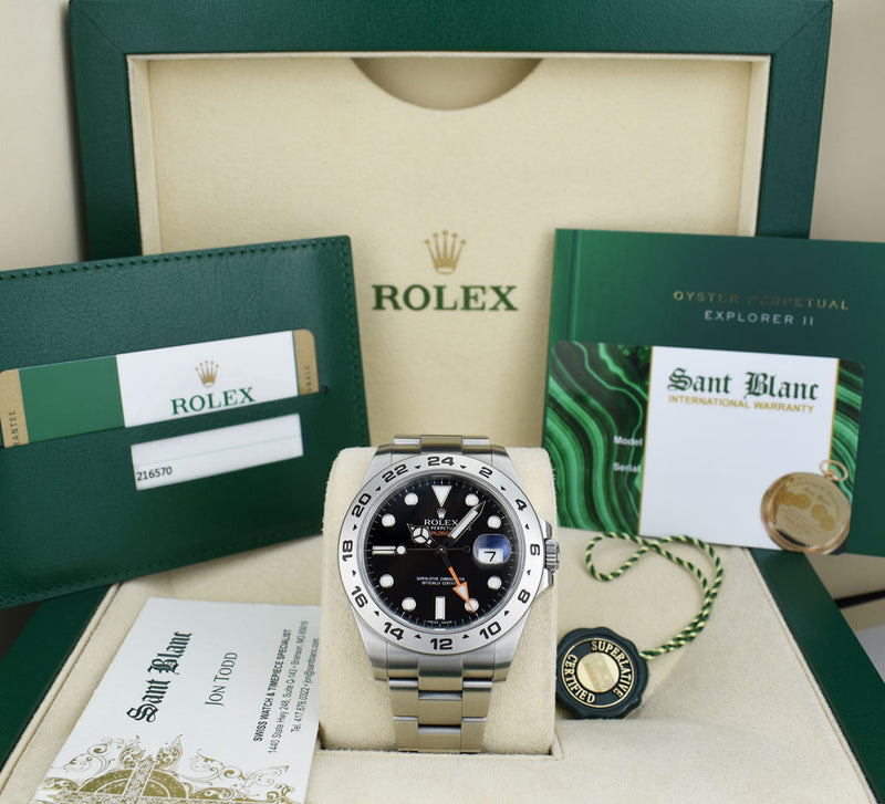 ROLEX Stainless Steel Explorer II Black Dial Model 216570