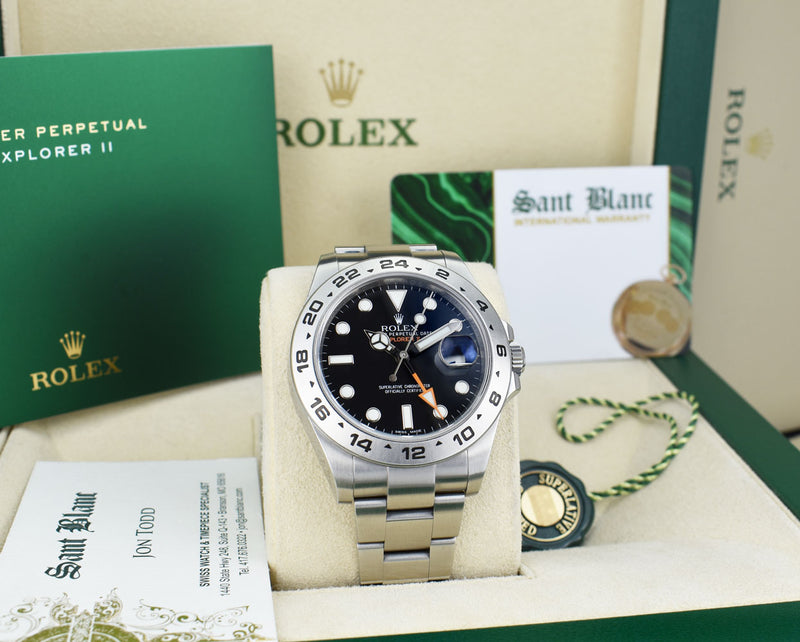 ROLEX Stainless Steel Explorer II Black Dial Model 216570