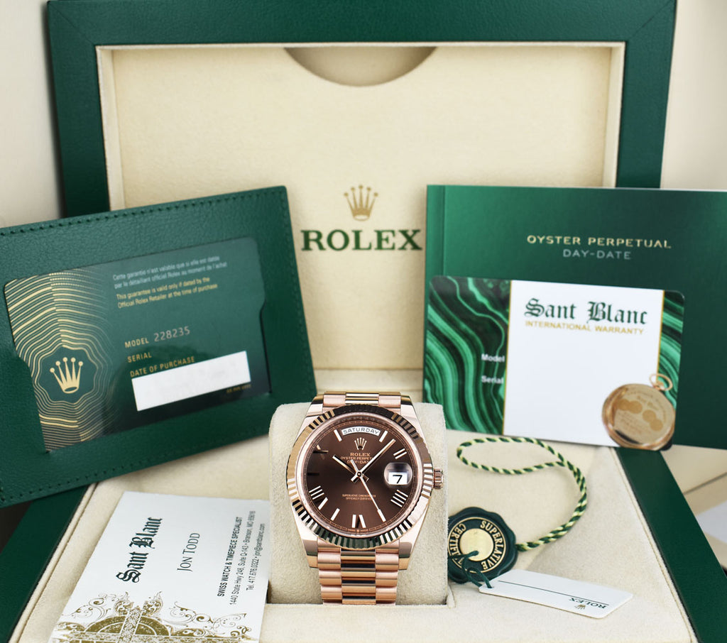 Rolex day date on sale 40 rose gold price